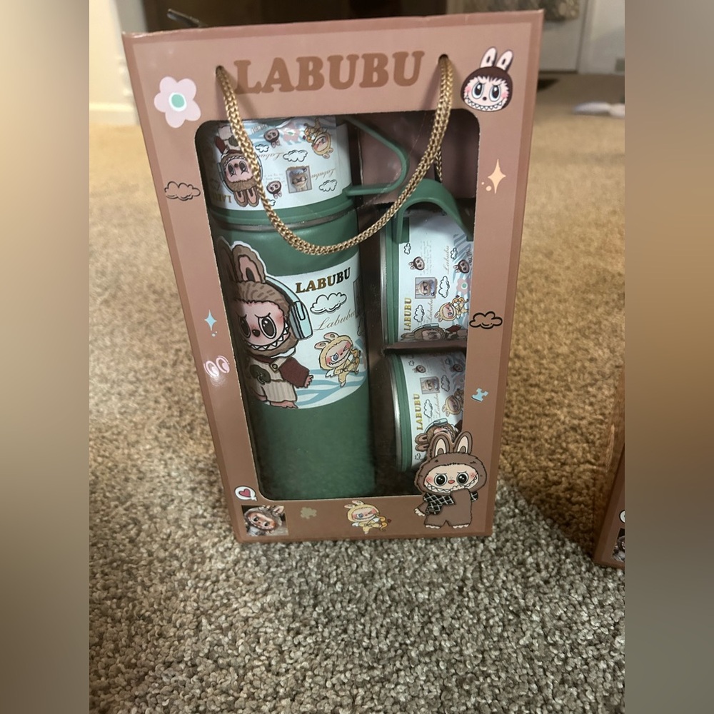 LABUBU Green Insulated Drinkware Set